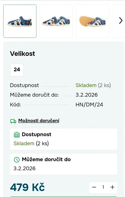 Chlapecké barefoot bačkory/přezůvky Jonap, vel. 24,5 - 8