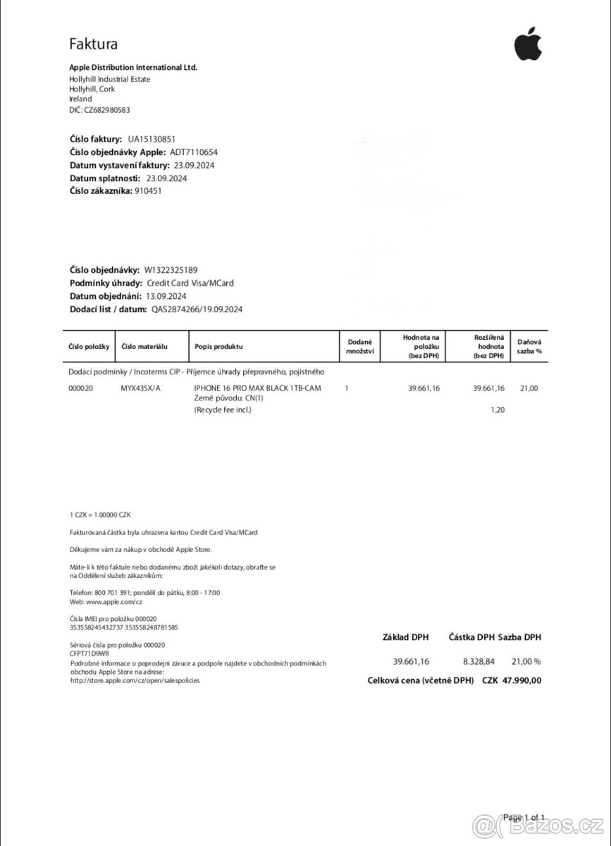 iPhone 16 Pro Max 1TB – Black Titanium – top stav, 100 % pří - 8