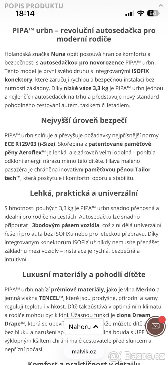 Autosedačka vajíčko Nuna Pipa URBN - 8