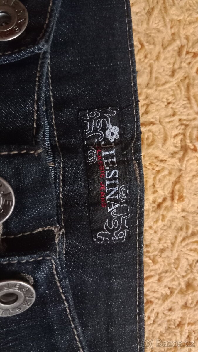 Riflové šortky černo modré - 8