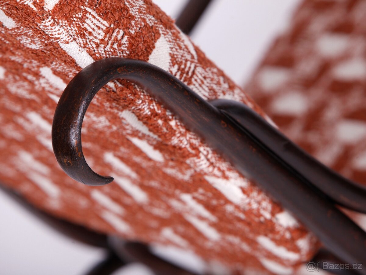 Starožitné houpací křeslo FISCHEL - 8