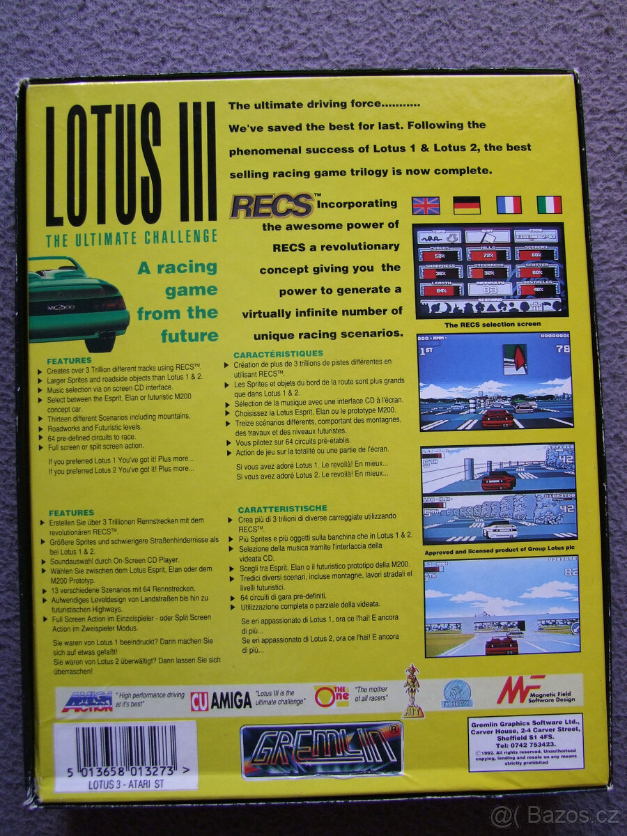 Lotus III Atari ST/STE počítačová hra - 8