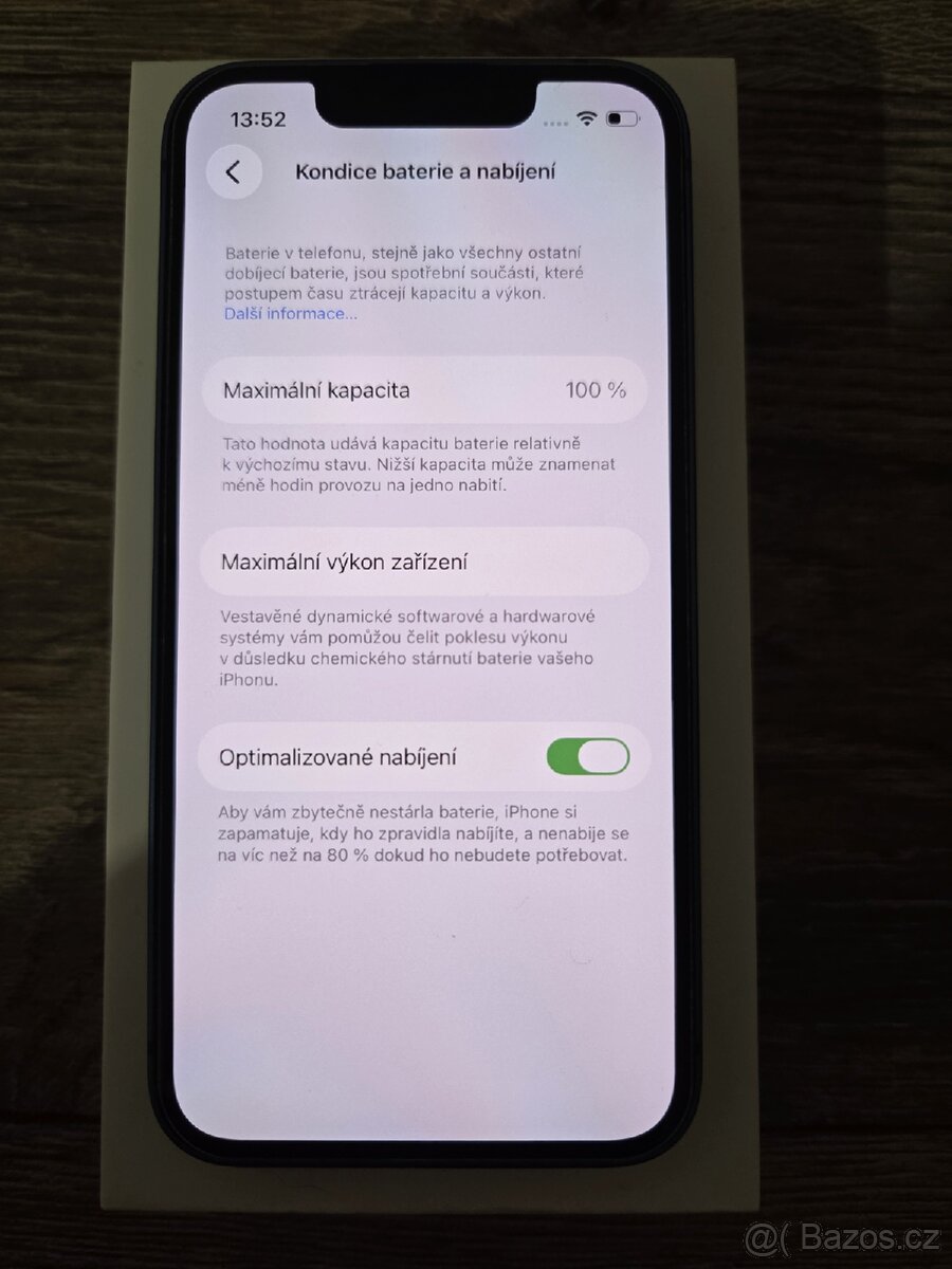 Apple iPhone 13 Mini - 256GB - Blue - 100% kondice baterie - 8