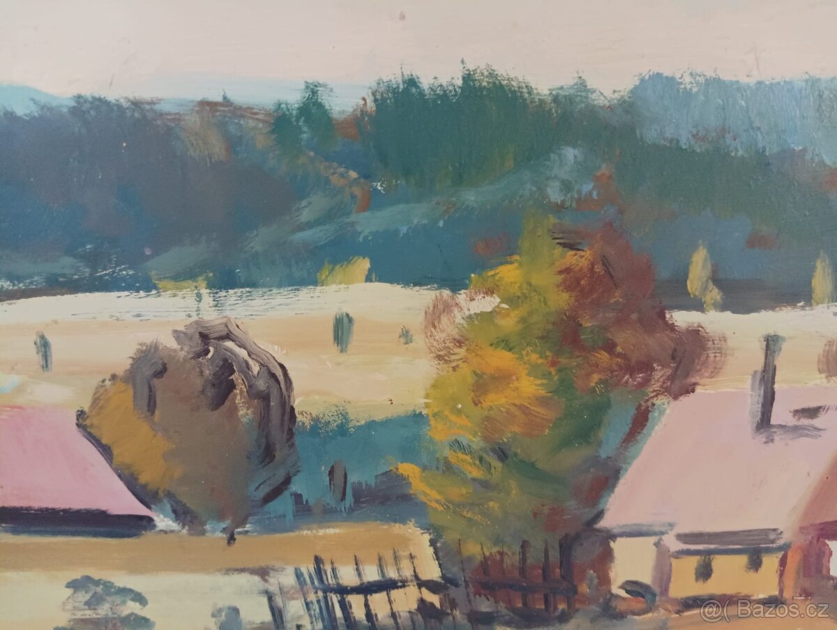 JÁGR - OBRAZ OLEJ NA DESCE - 8