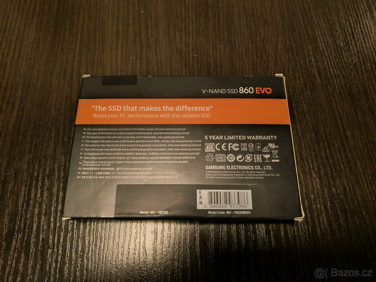 2x nový SSD disk 250GB Samsung 860 EVO - 8