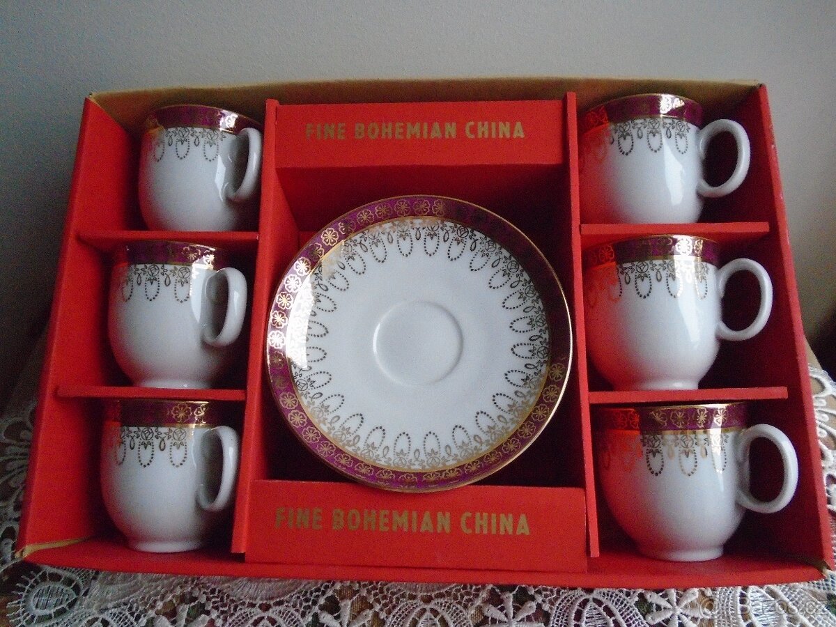 Kávové čajové soupravy 6+6. - 8