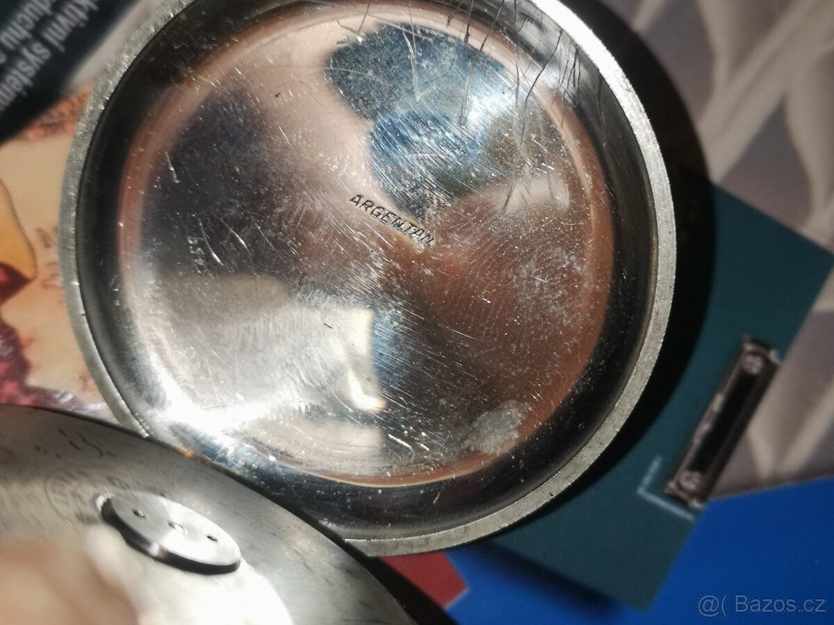 8denní švýcarské kapesní hodinky HEBDOMAS -jdou rychle - 8