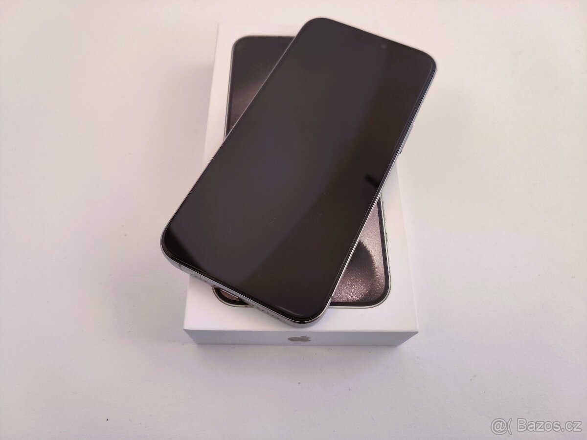 apple iphone 15 PRO 128gb Natural Titanium / Batéria 88% - 8