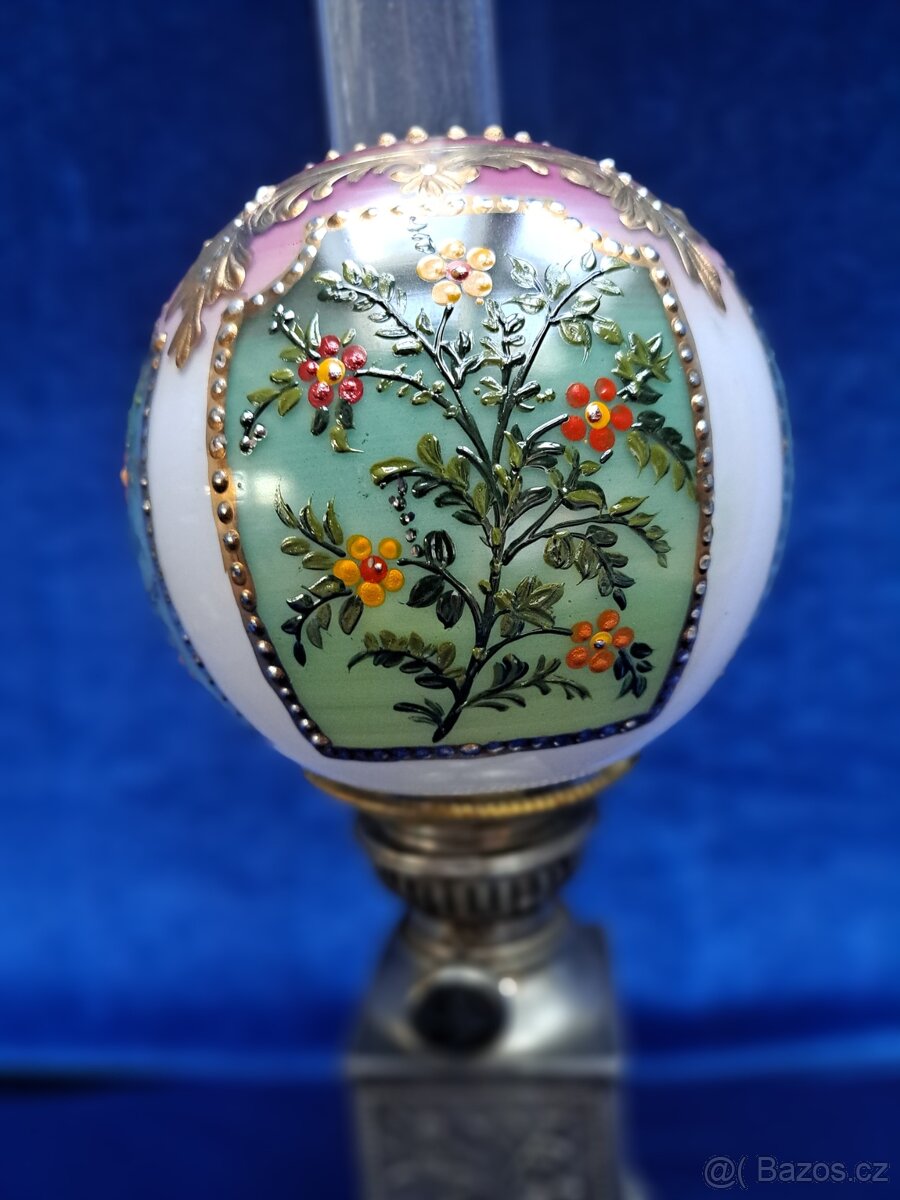 Petrolejová lampa kovová - 8