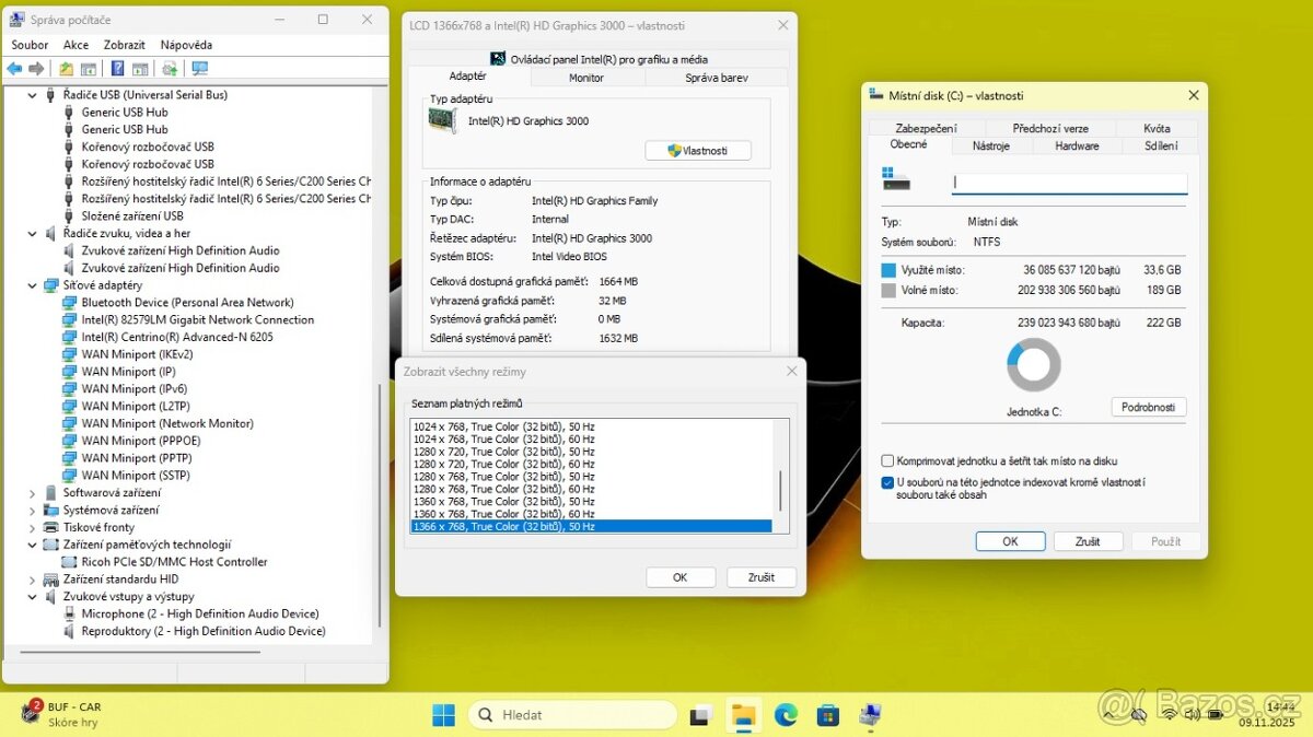 LENOVO T420 /i5-2520/8GB/SSD240GB/WIN11/NOVÁ BATERIE/ZÁRUKA - 8