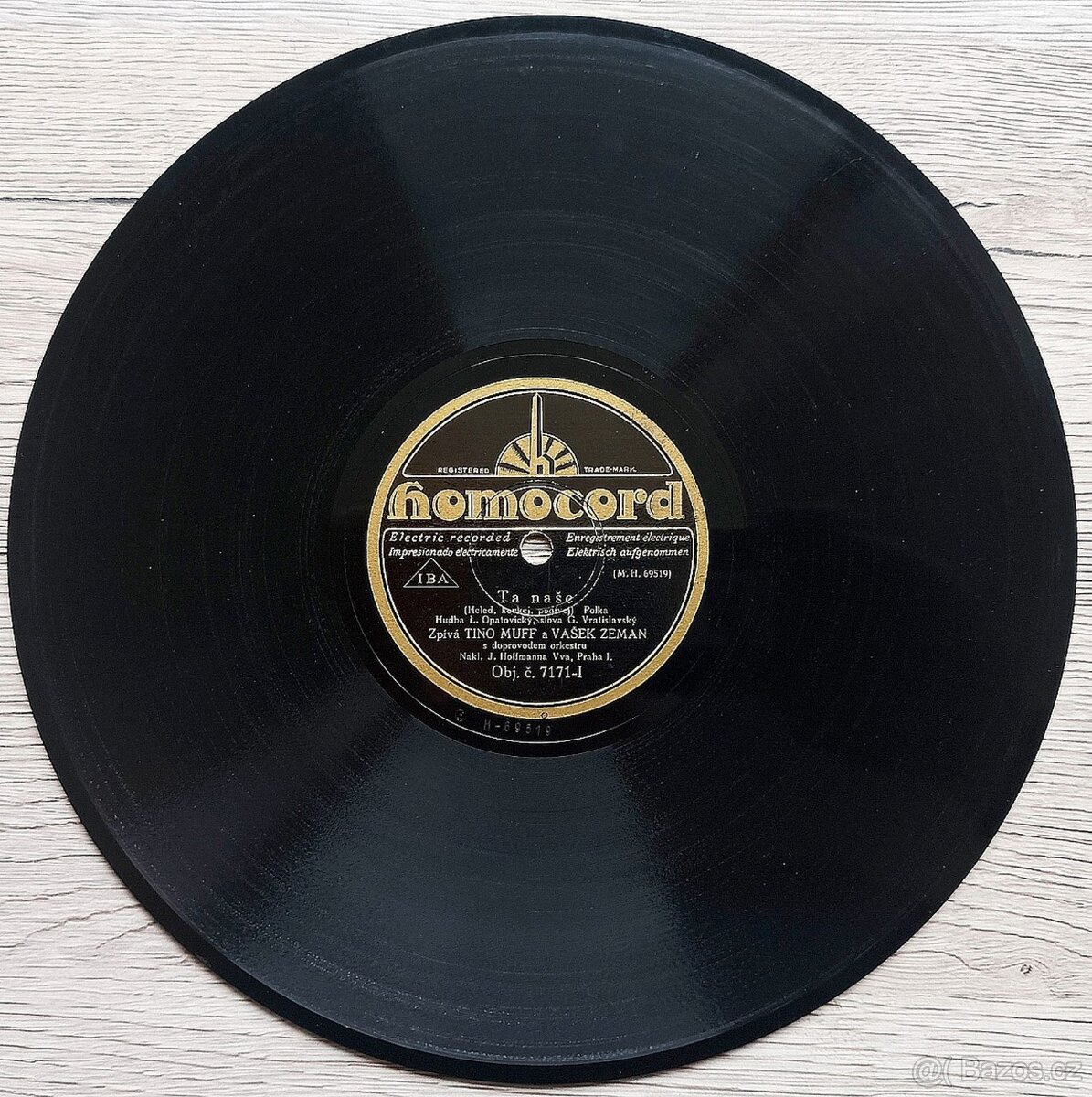 Sada 1 - 5 českých šelakových gramodesek 1930 - 1932 - 8