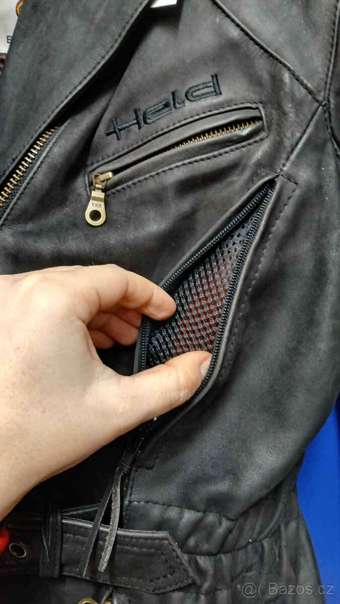 Dámská kožená motorkářská bunda/ křívák HELD, velikost 44 - 8