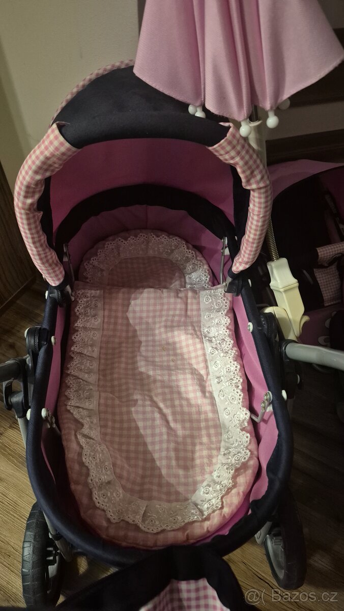 Kočárek pro panenky Bayer Chic trojkombinace - 8