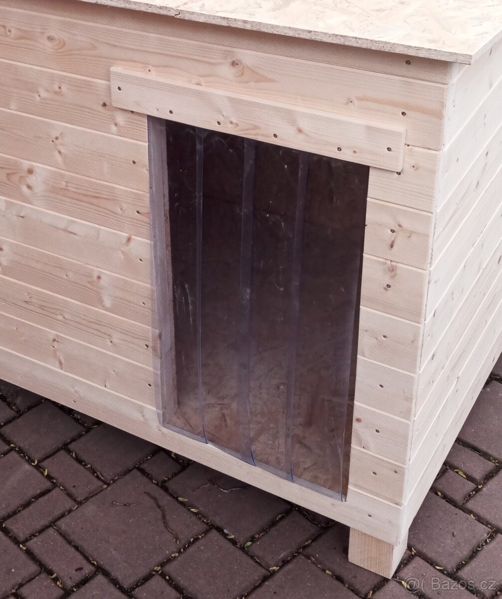 Psí bouda se zástěnou (PALUBKY/OSB), 6 velikostí (12variant) - 8