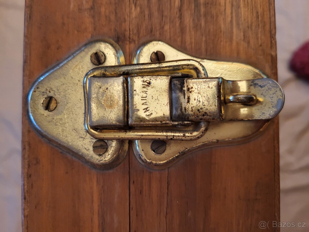 Dvoupatrová příborová sada (mosaz a týkové dřevo) - 8