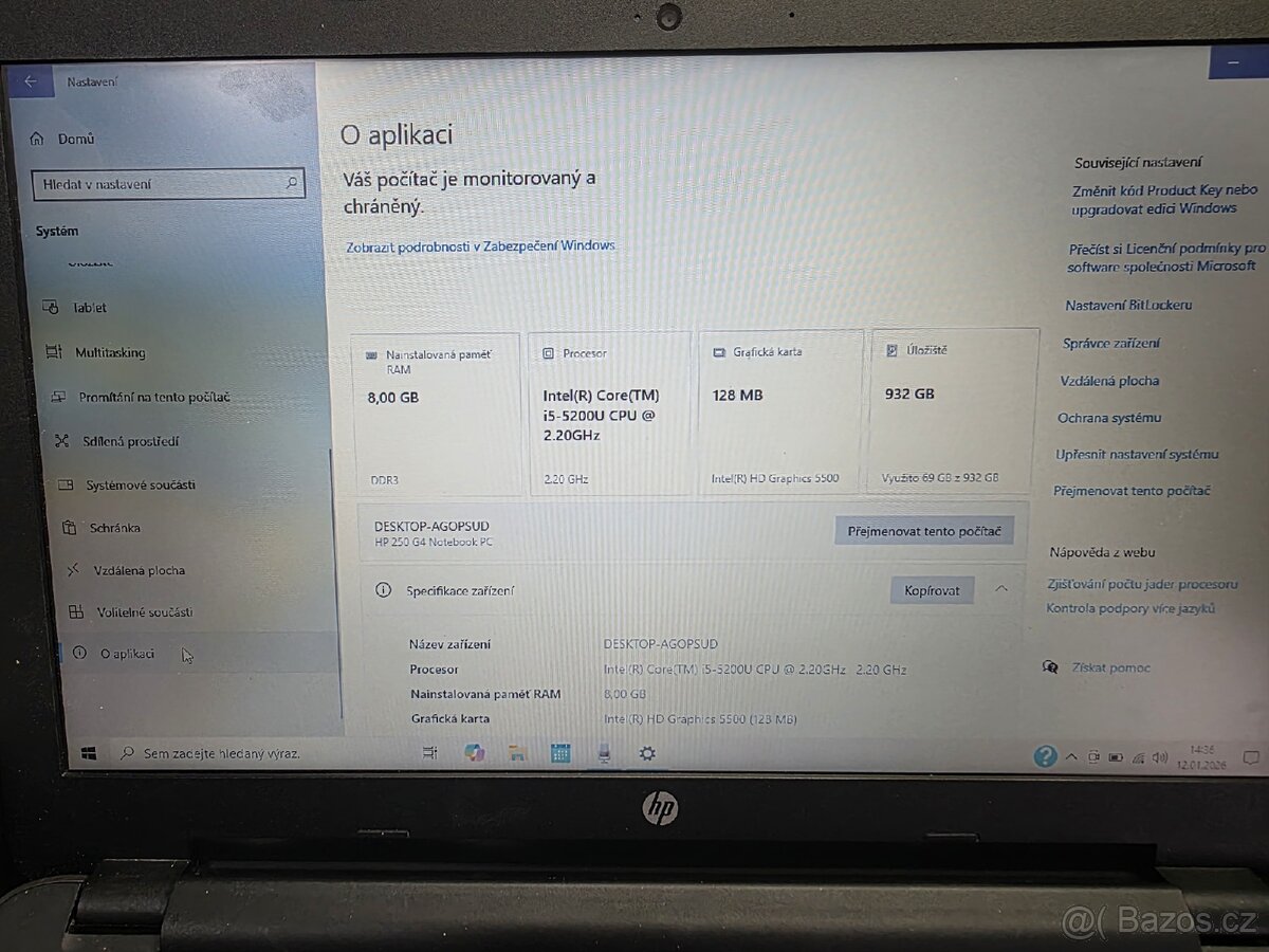 Prodám notebook HP - 8