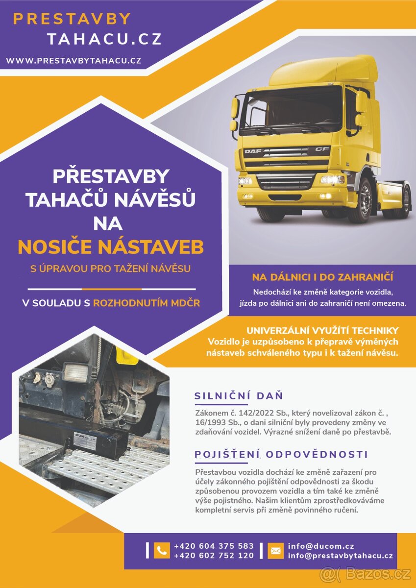 Přestavby tahačů na nosiče nástaveb s možností tažení návěsů - 8