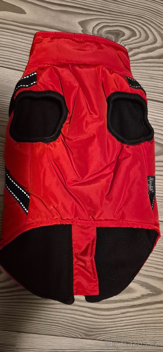 Zimní bundička pro psa,vespod fleesová,teplá,vel.M - 8