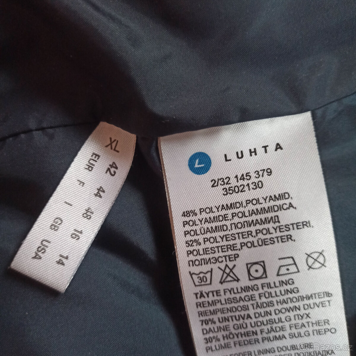 dámský zimní péřový kabát eur 42 LUHTA TOP STAV - 8