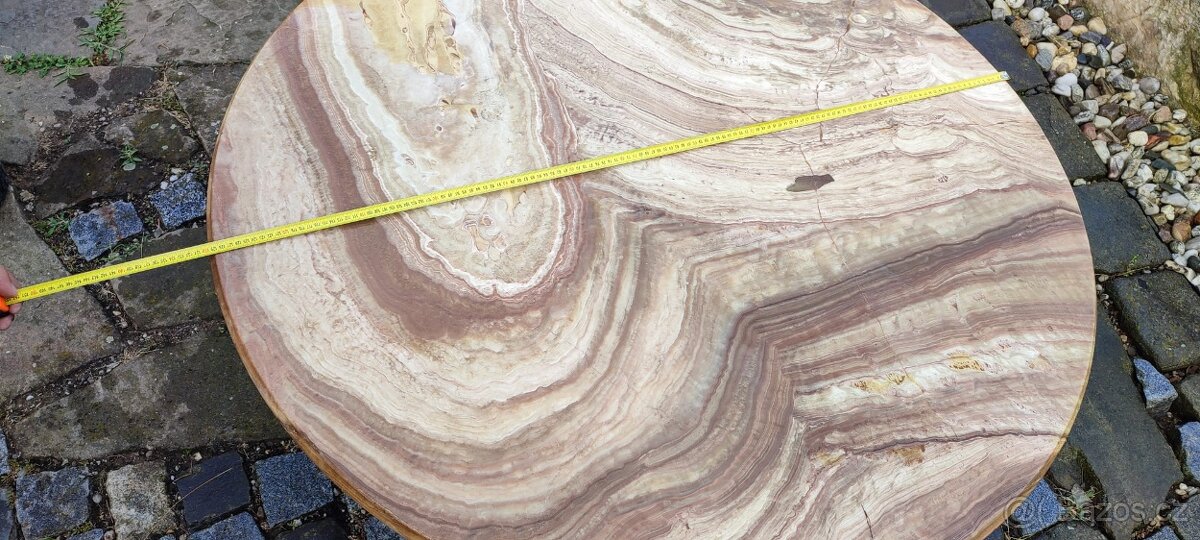 Mramorový konferenční stůl průměr 130cm - 8