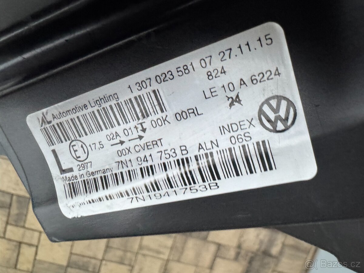 levý led xenon VW Sharan 7N1941751 / 753 - 8