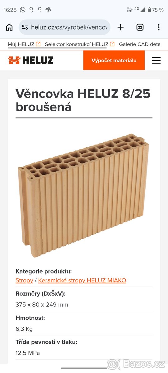 Broušené cihly a věncovky Heluz - 8