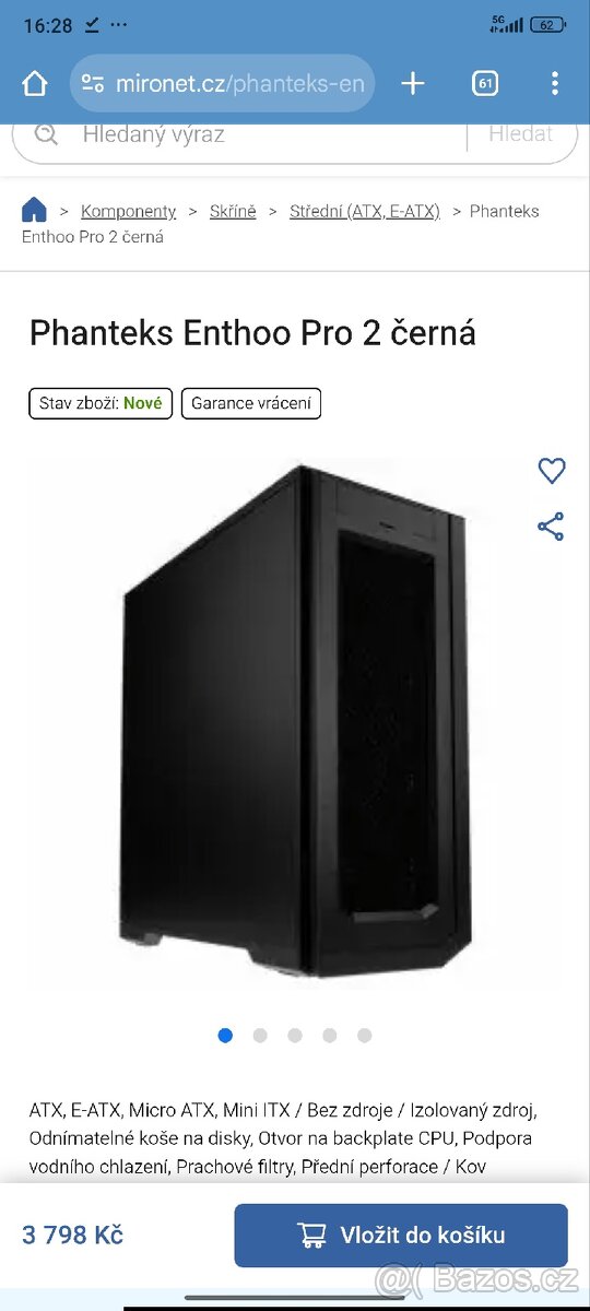 HERNÍ PC RYZEN 5 5600X RX 6600XT 8GB VODNÍ CHLAZENÍ - 8