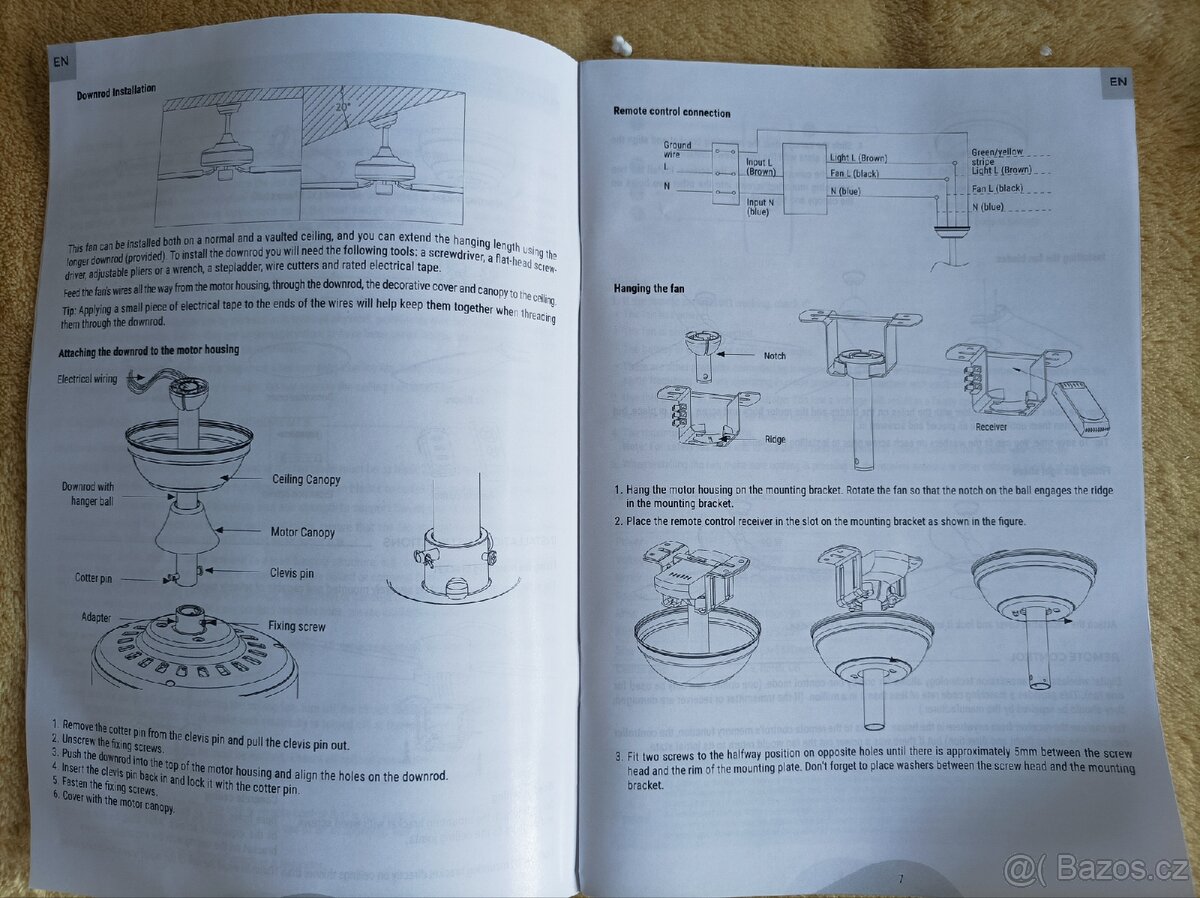 Stropní ventilátor IKOSH s dálkovým ovládáním - 8