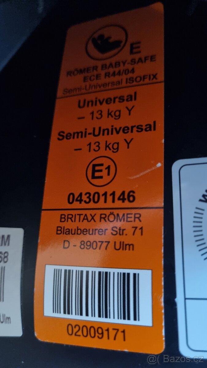 Britax Römer Baby-Safe Plus - RM (do 13kg) - 8