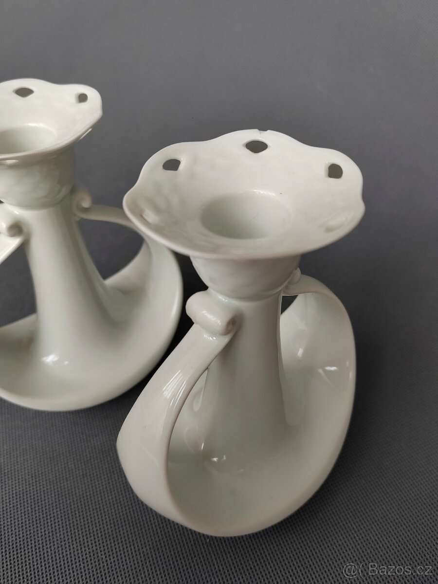 Pár nádherných svícnů od Copenhagen Porcelain B&G - 8