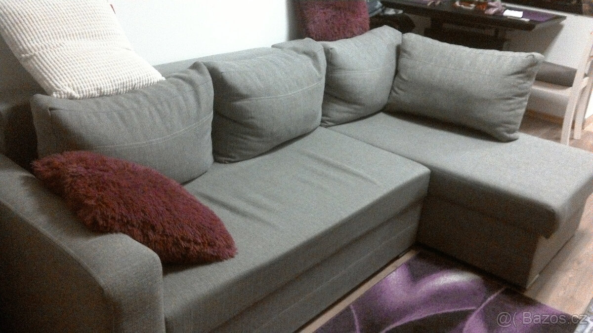 Rohová rozkládací sedačka s úložným prostorem - 8