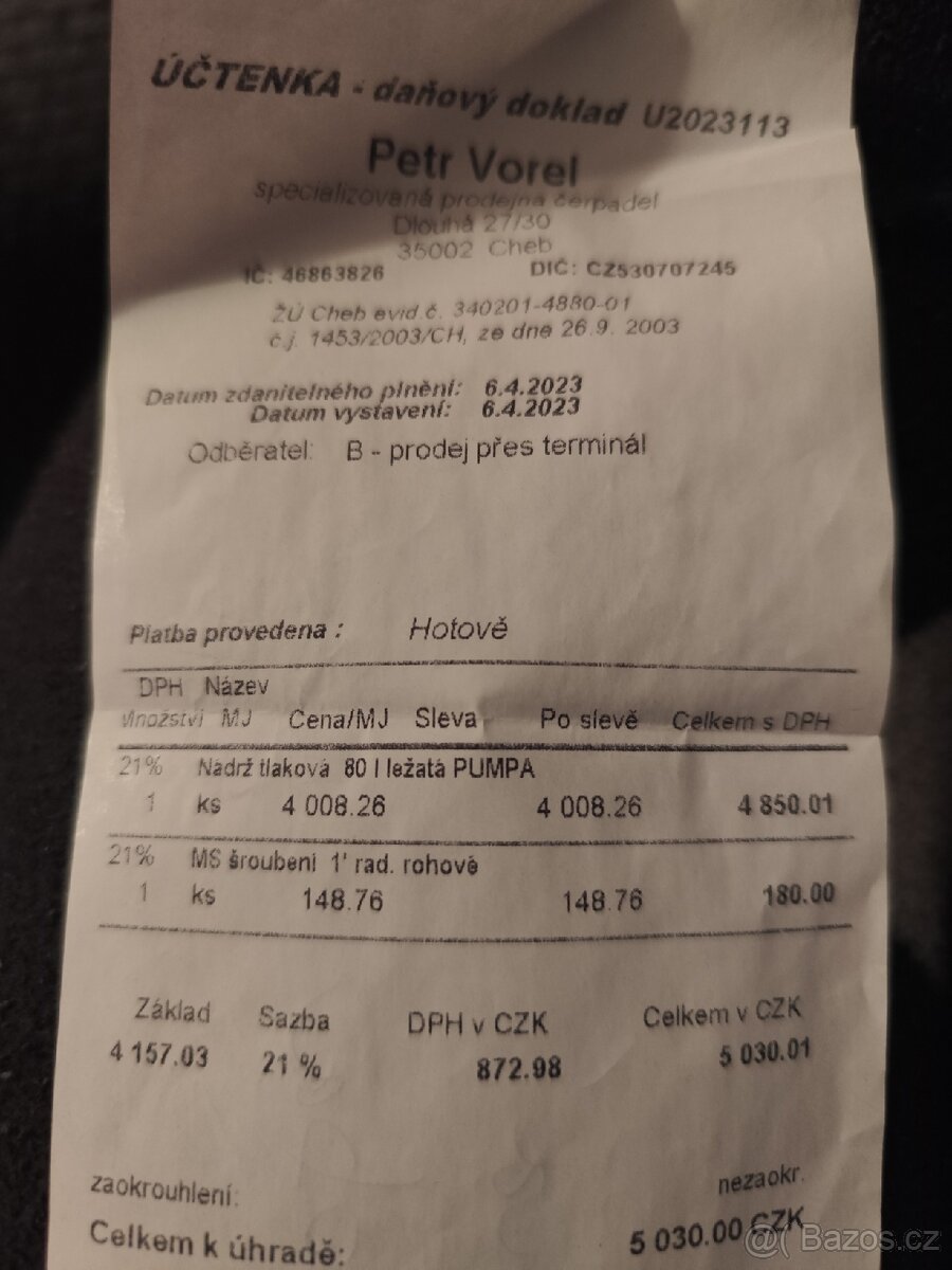 Tlaková nádoba+spínač - 8