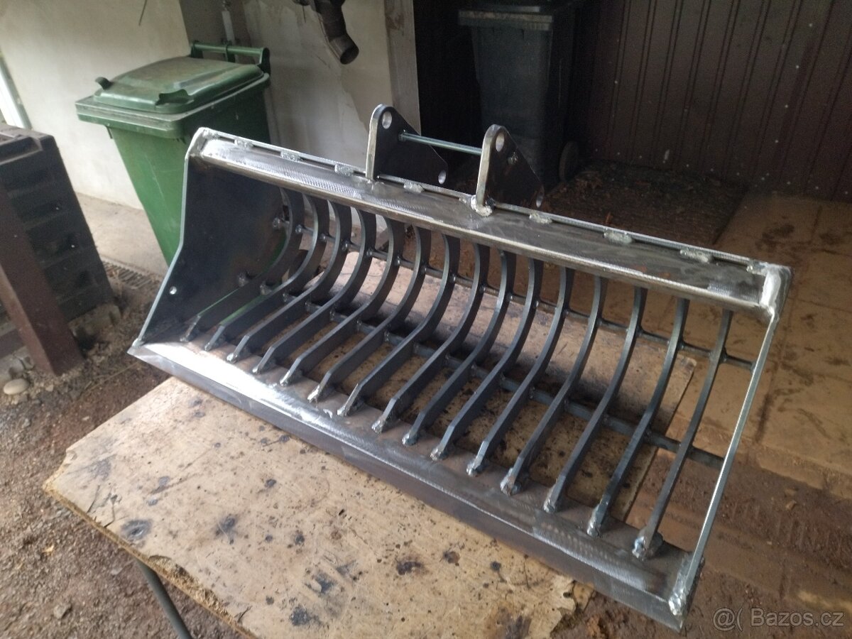 Příslušenství k minibagrum,lžíce prosevacky, hrabě - 8