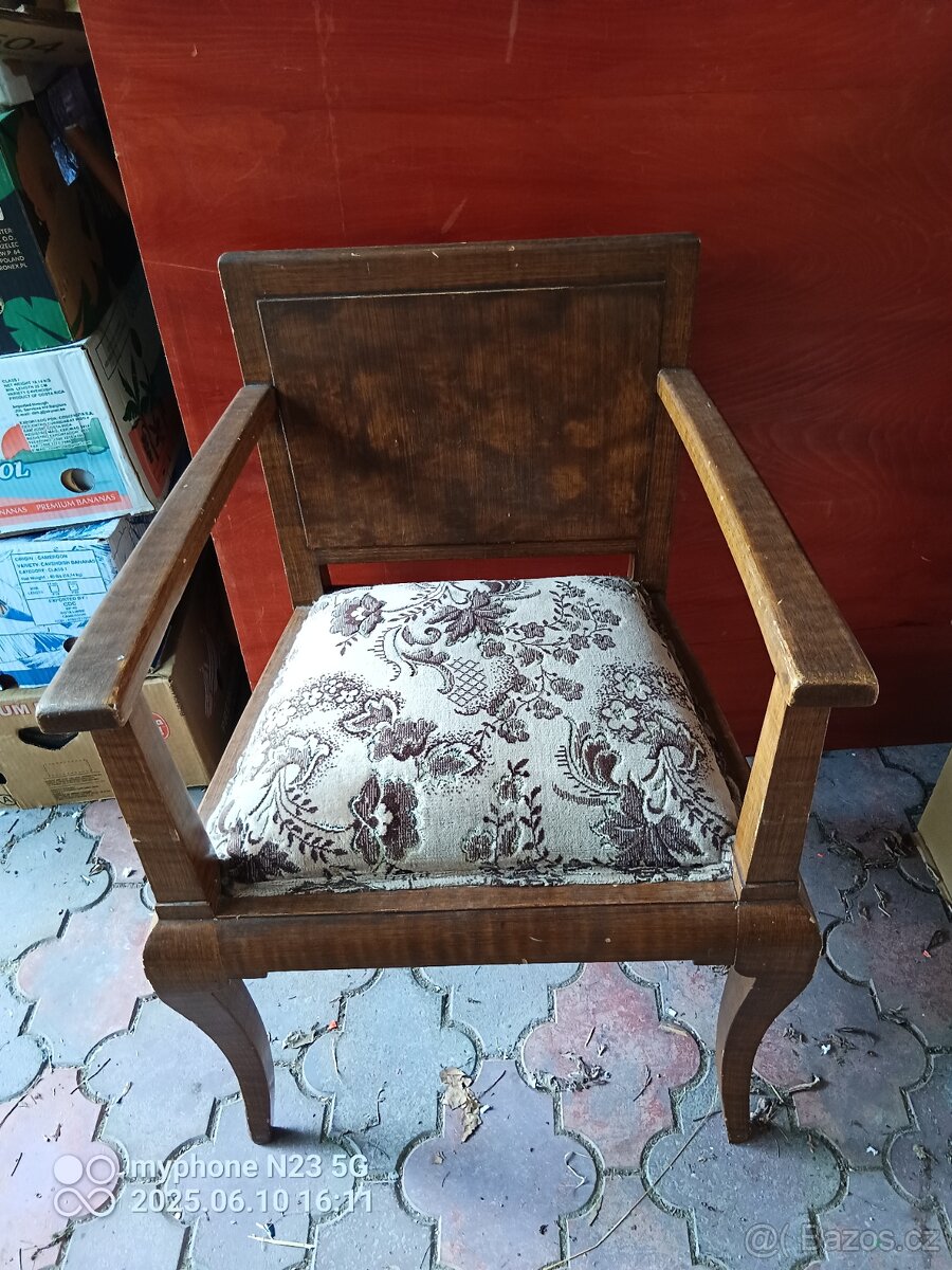 Starožitny nábytek stoly, sofa sedačka+kreslo - 8