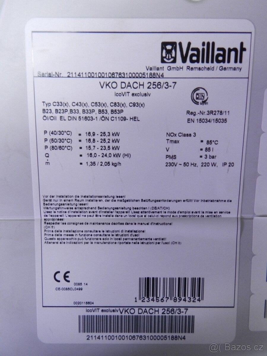 Vaillant icoVIT exclusiv VKO Dach 2563-7 olejový kondenzační - 8