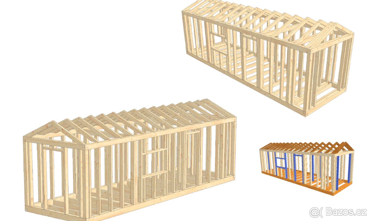 Nevyužitá konstrukce mini-domku - chata - dům - 8
