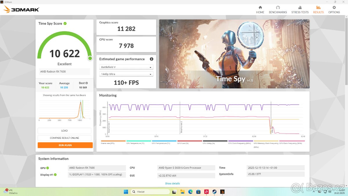 Herní PC/Ryzen 5/RX7600/16GB RAM/1TB NVMe - 8