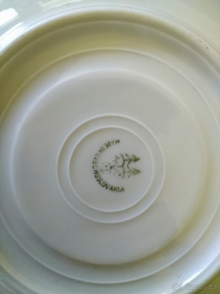 Staré hrnky, konvice, talířky, krásně zdobené - 8