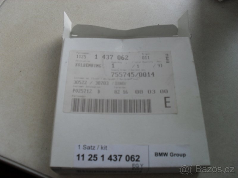 Prodám sadu pístnich kroužkůna bmw e36 pro motor M43 - 8