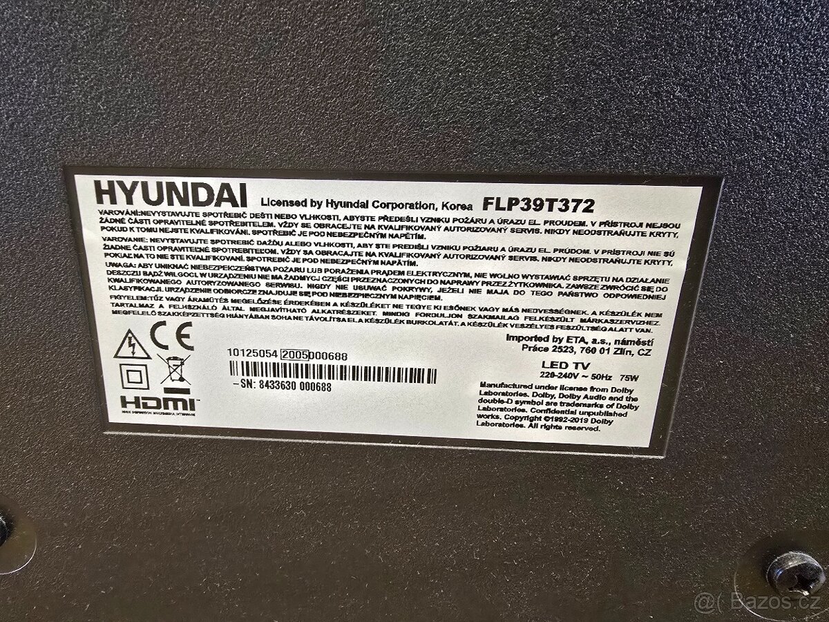 Televize 39 palců Hyundai FLP 39T372 - 8