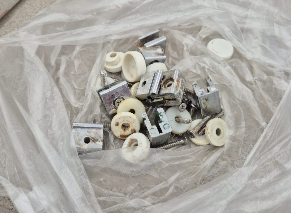 Sprchová zástěna 90x90 čtvrtkruh, díly - 8