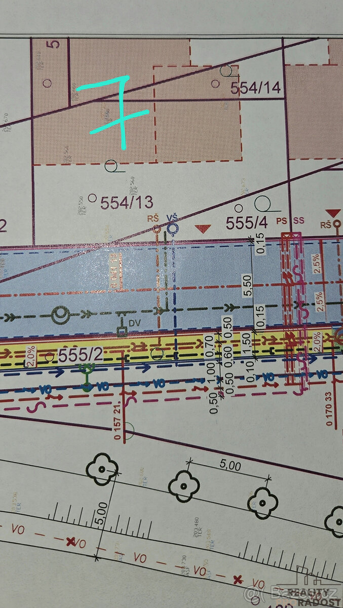 Prodej stavebního pozemku 861,5 m2 v Kyjově-Bohuslavicích, l - 8