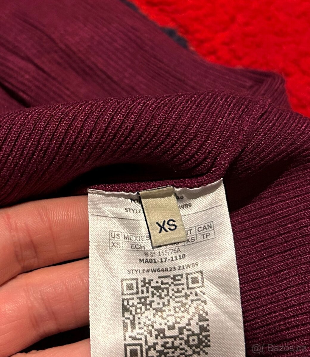 GUESS KRÁSNÉ SVETROVÉ SLIM ŠATY S VAZAČKOU XS SEDNOU XS-S-M - 8