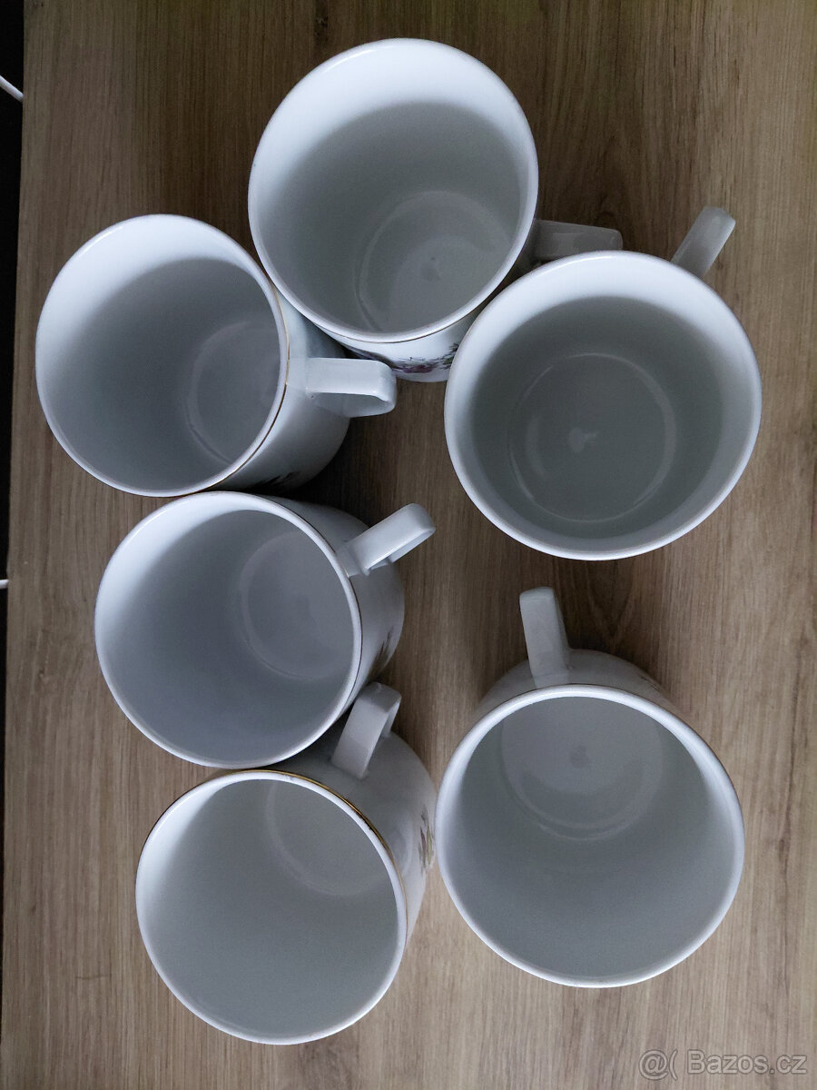 Retro hrnky -květiny,nepoužité - 8