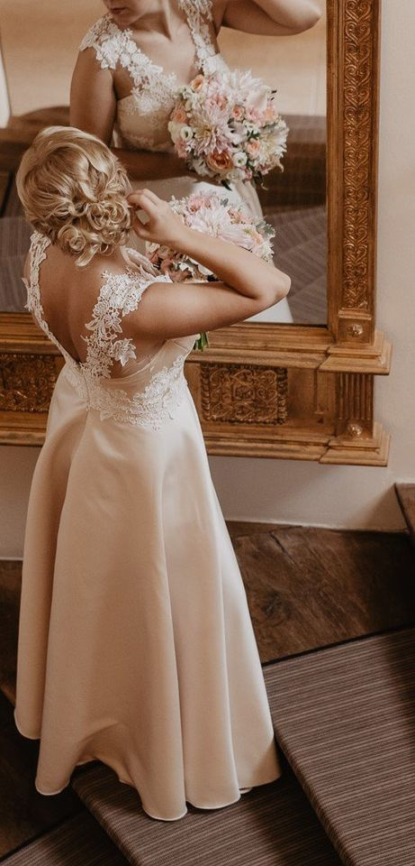 Luxusní svatební šaty na menší postavu - 8