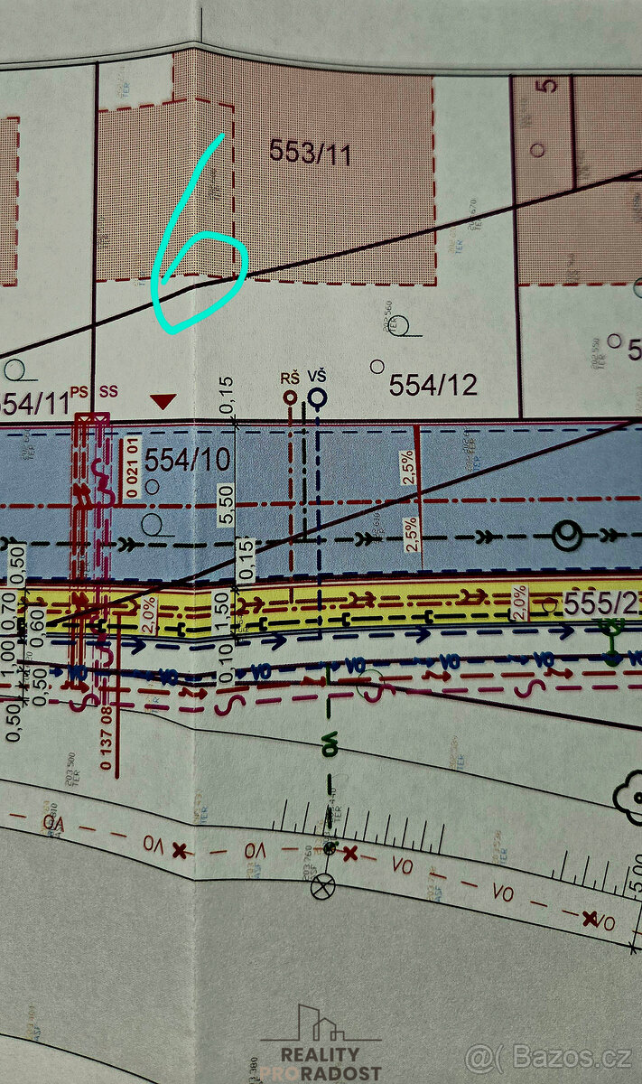 Prodej stavebního pozemku 791,5 m2 v Kyjově-Bohuslavicích, l - 8