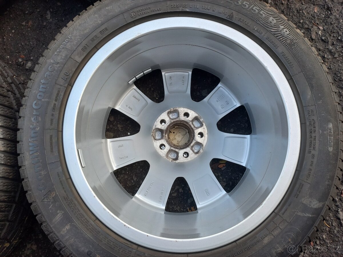 Prodám sadu Orig ALU kol Audi 235/55R18 zimní - 8