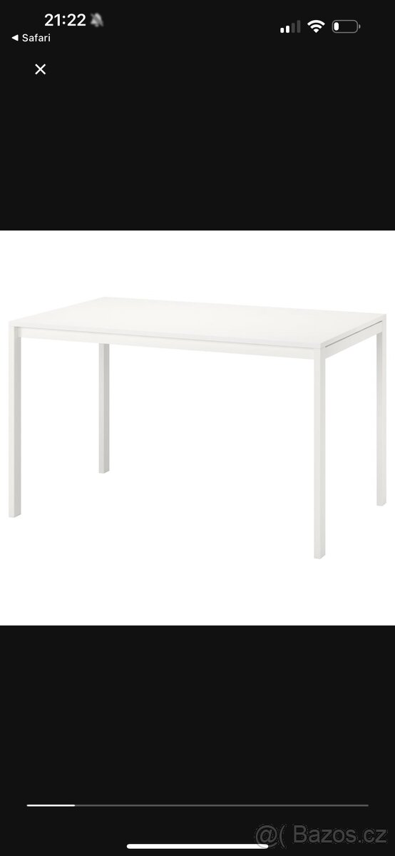 Stul a 4 zidle, bílá/bílá, 125x75 cm - 8