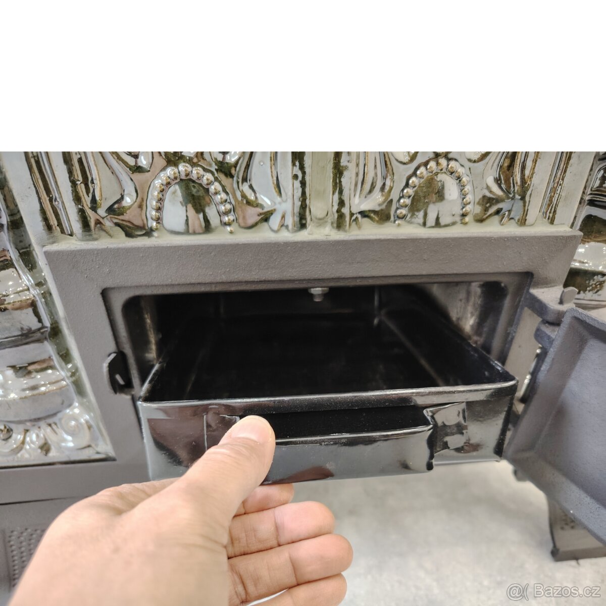 Kachlová kamna Oto s varnou deskou zelená - 8