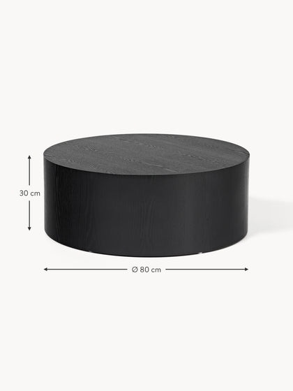 Konferenční stolek Westwing DAN, černý, Ø 80 cm - 8